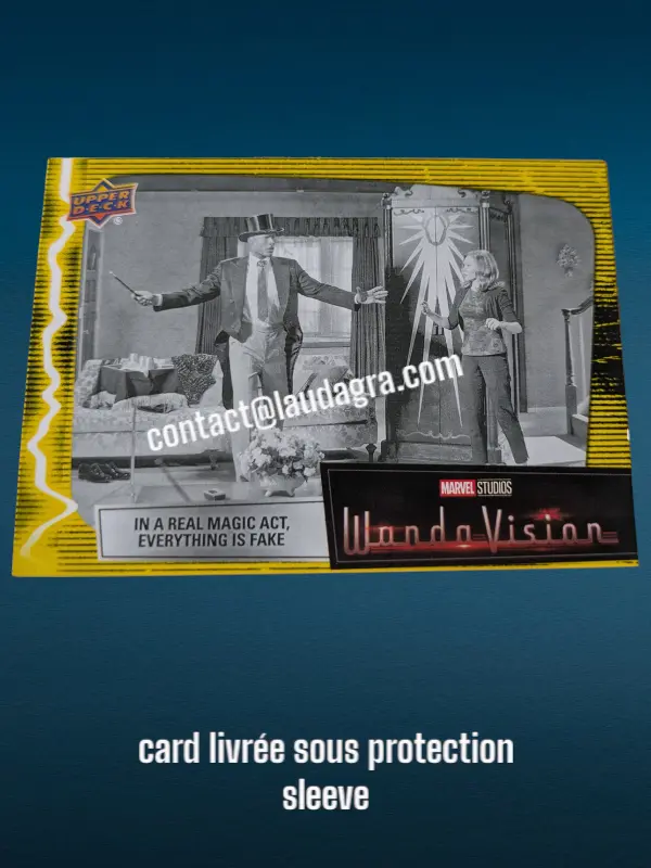 Parallel Card Mind Stone Yellow In a Real Magic Act, Everything Is Fake Wandavision Card N° 12