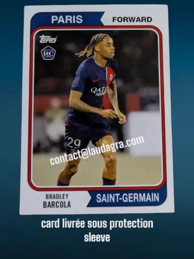[PSGTEAMSET2324_44] Bradley Barcola Card N° 44